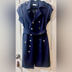 Calvin Klein Dark Blue  Mini Dress with Gold Buttons